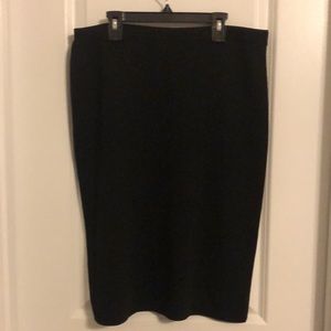 Black knit pencil skirt
